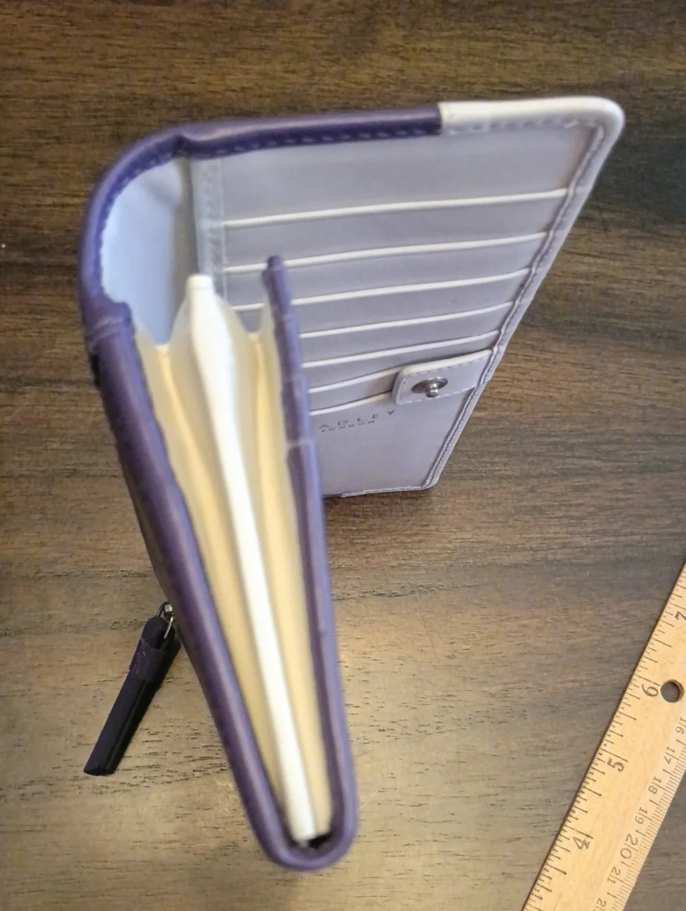 Radley london purple gingerbread Christmas dogs snow wallet
